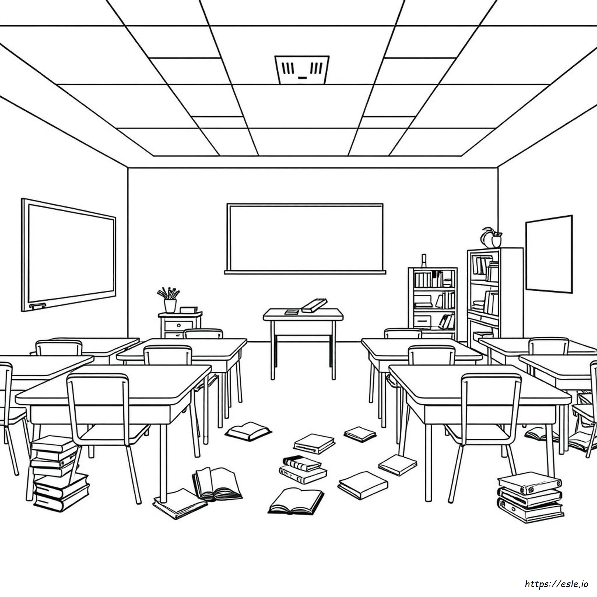 Coloring Picture Of Classroom