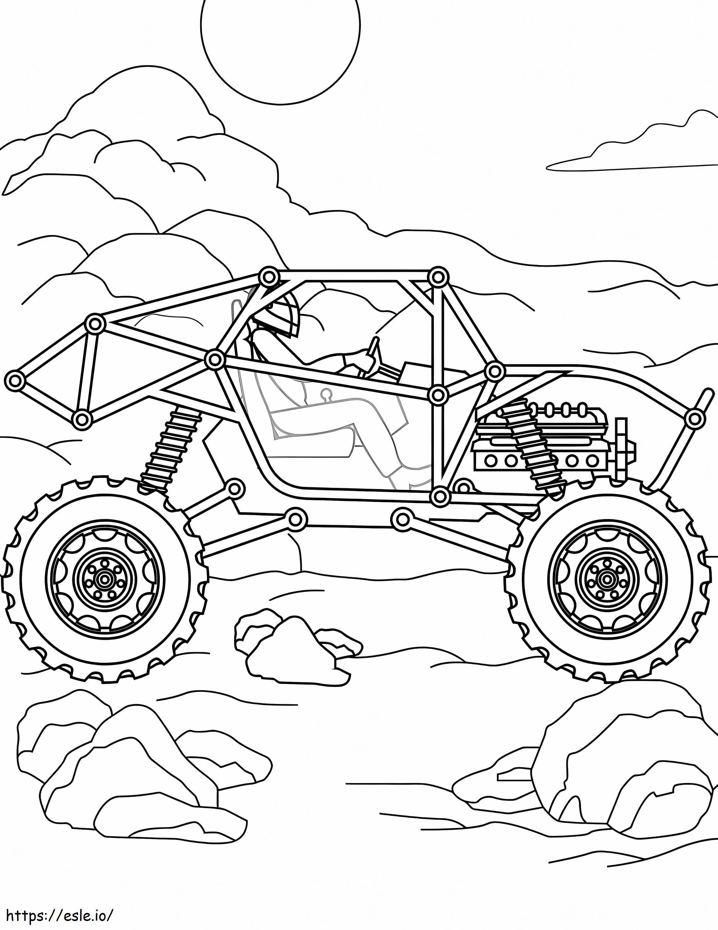 Coloriage Monster Truck Drive à imprimer dessin