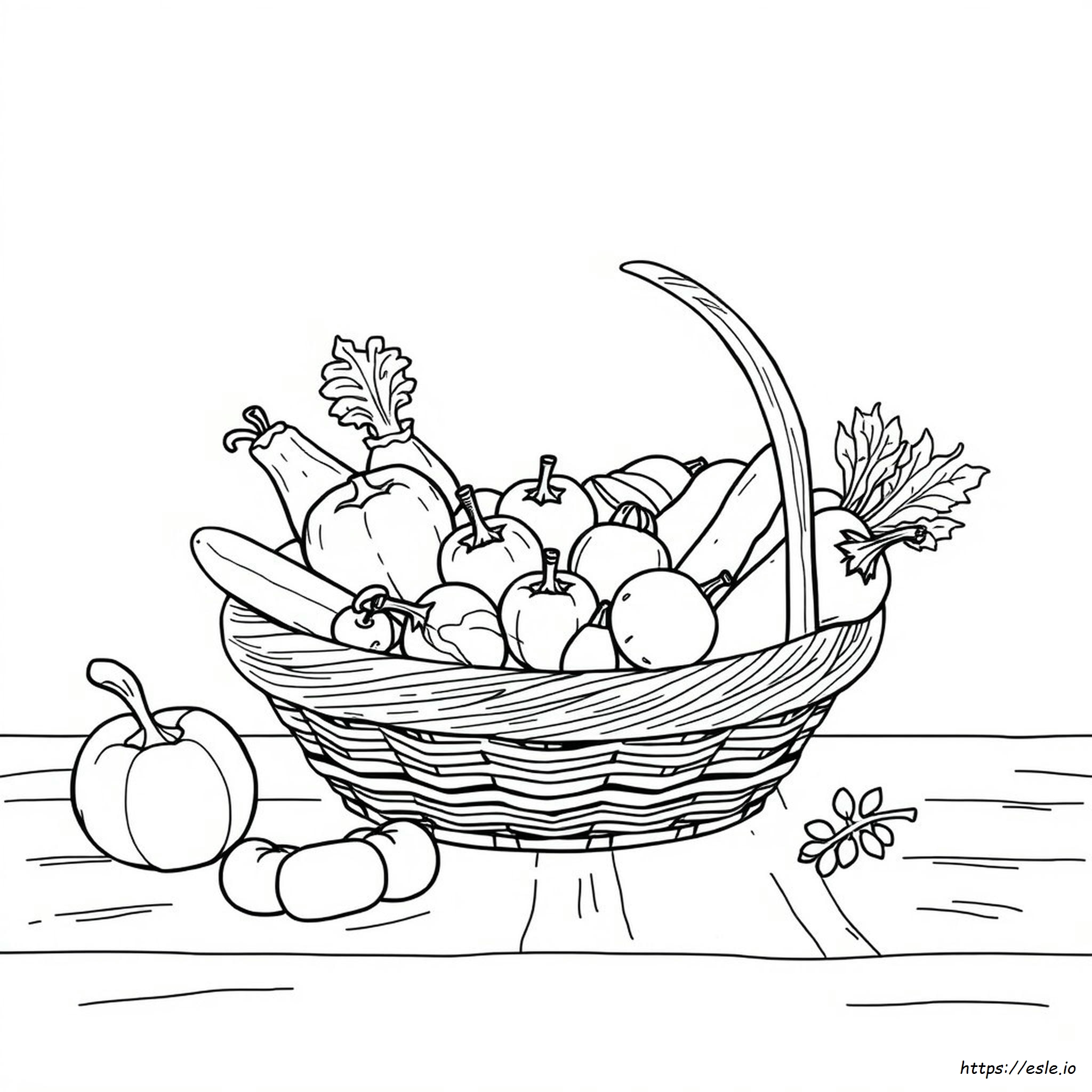 Frutas Y Verduras Para Colorear