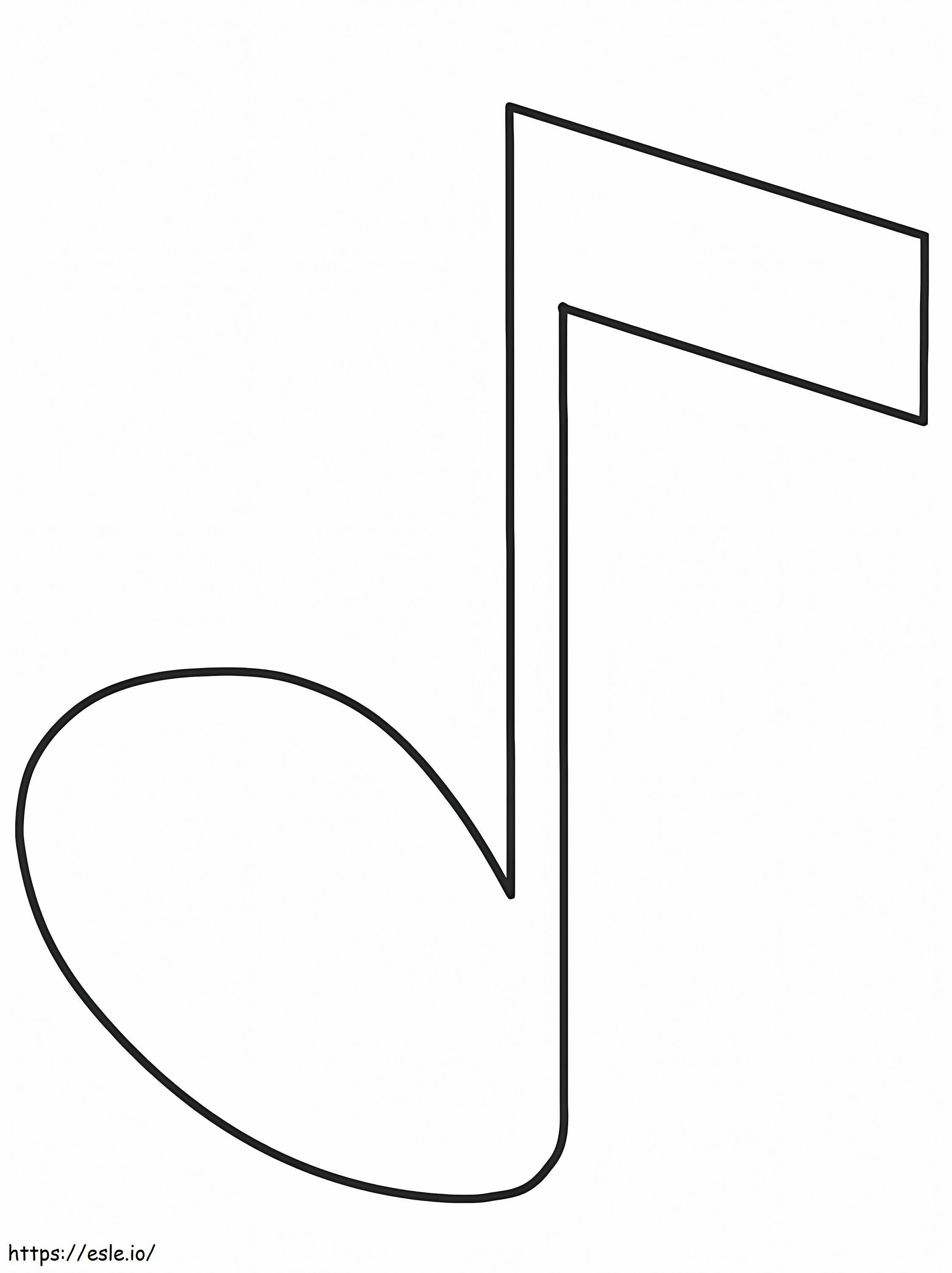 Simple Music Note 2 coloring page