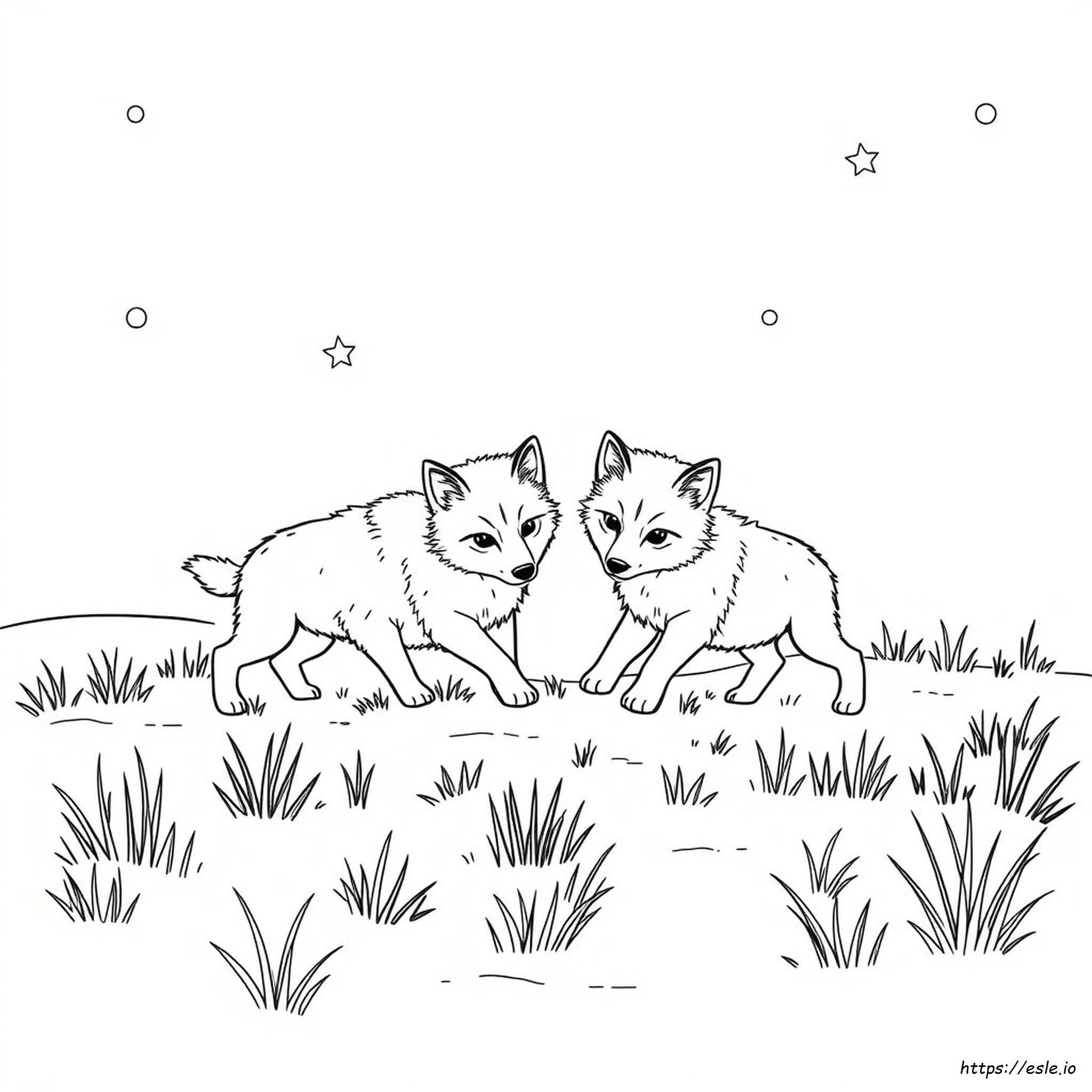 Coloring Pages Of Wolf Pups