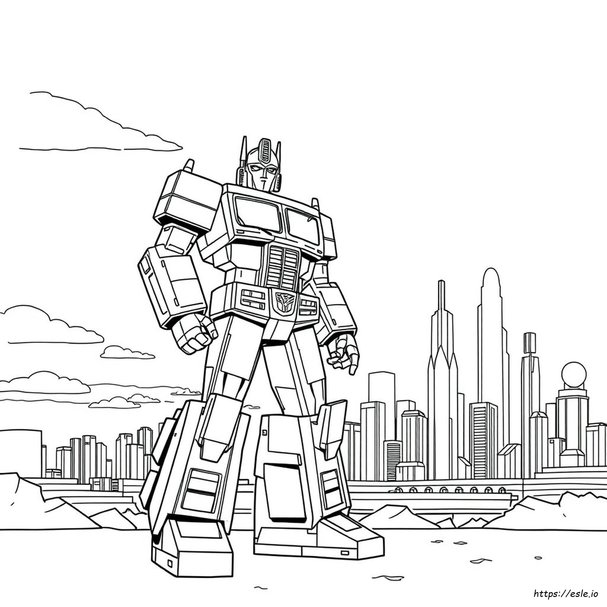 Optimus Prime Robot Coloring Pages