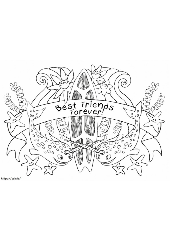 Best Friends Forever coloring page