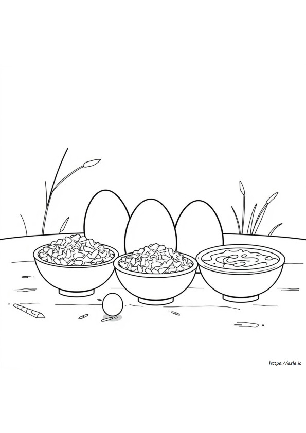 Eier Mit Reis Ausmalen Malvorlage