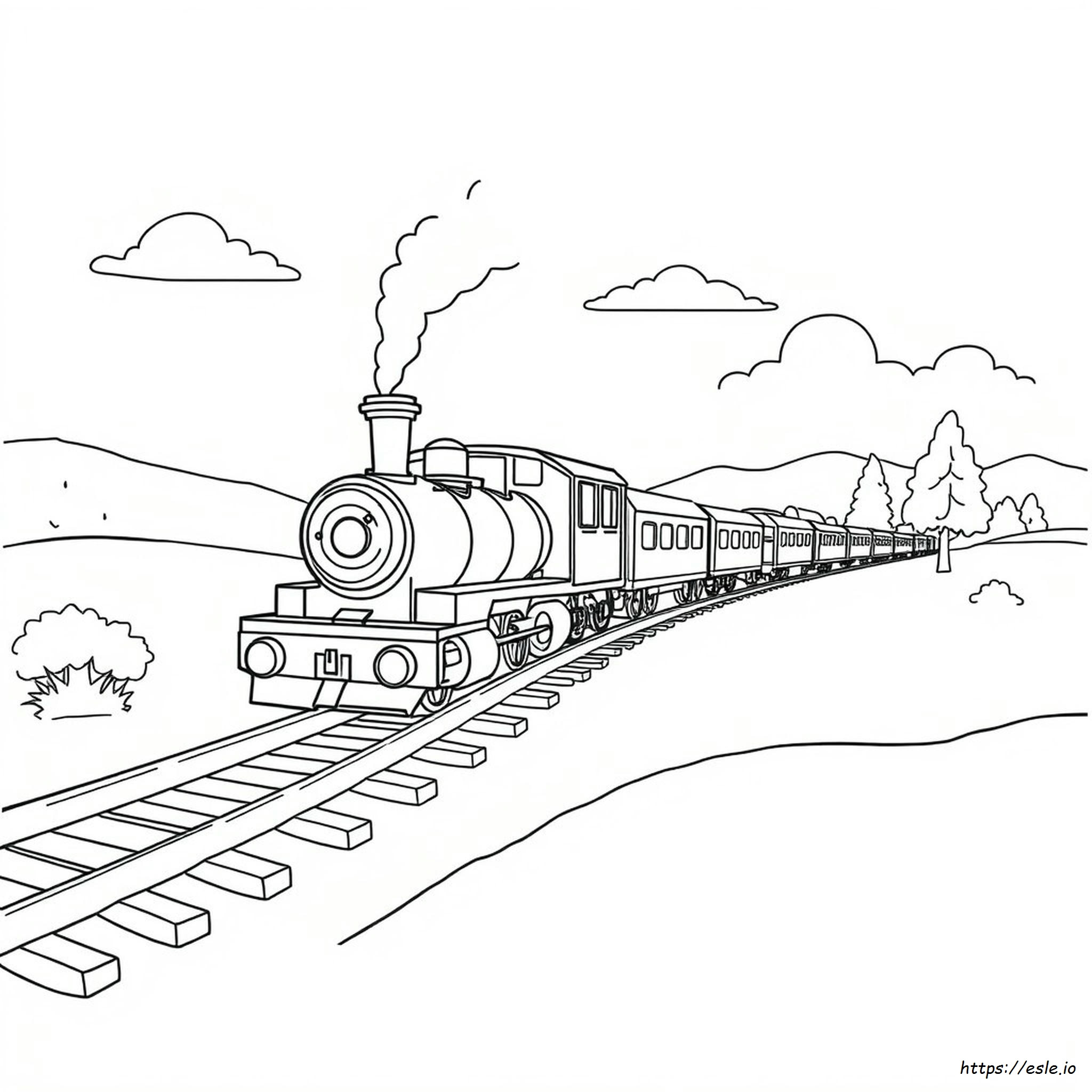 Free Train Colouring Pages