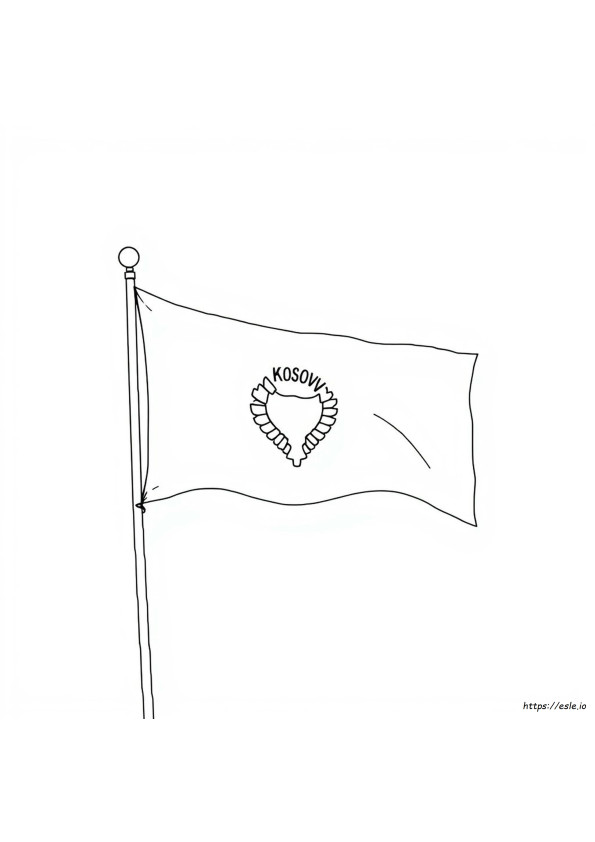 Kosovo Vlag Kleurplaat