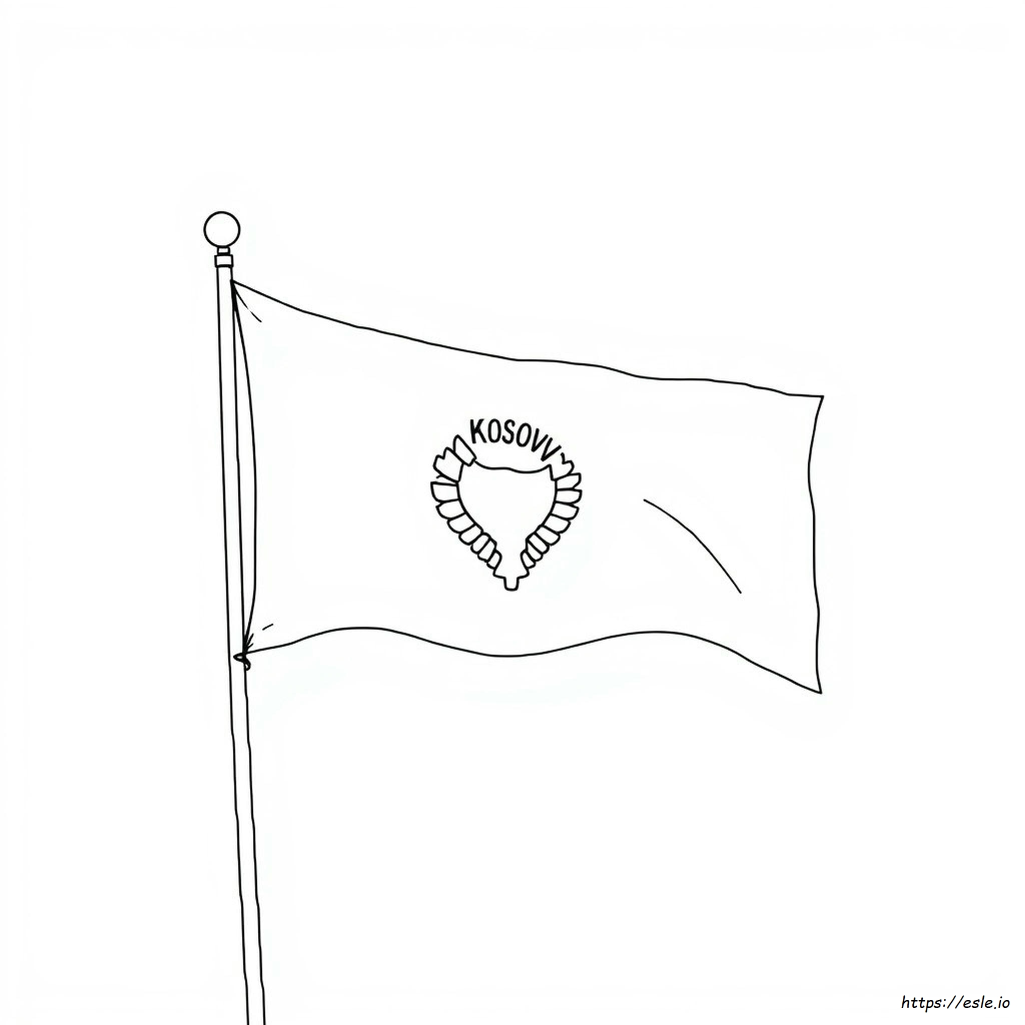 Kosova Bayrağı Boyama Sayfası