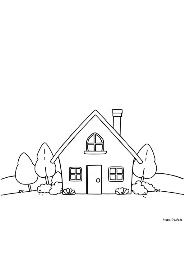 Rumah Clipart Mewarnai