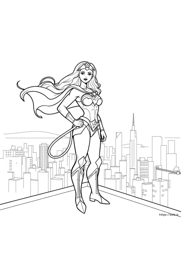 Kolorowanki Wonder Woman Do Druku Za Darmo