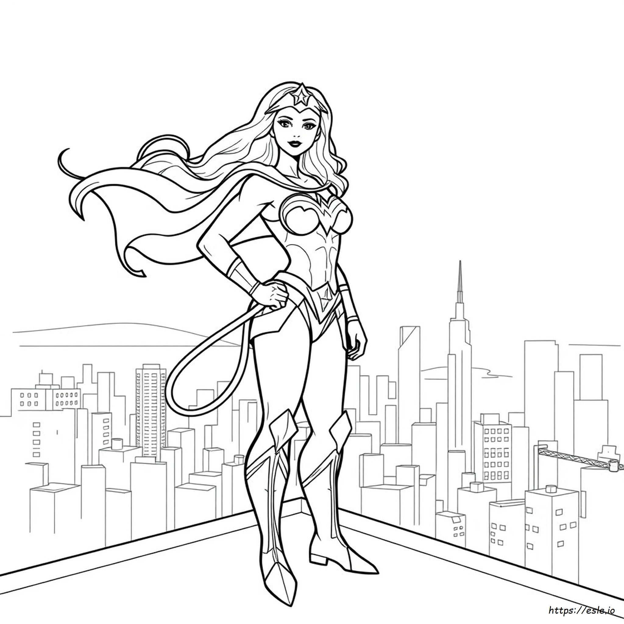 Páginas Para Colorear De Wonder Woman Gratis