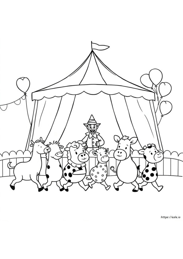 Circusdieren Kleurplaten