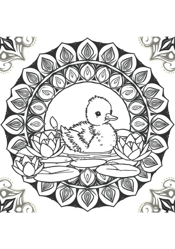 Kacsa Szinező Oldalak. Hétfői Mandala