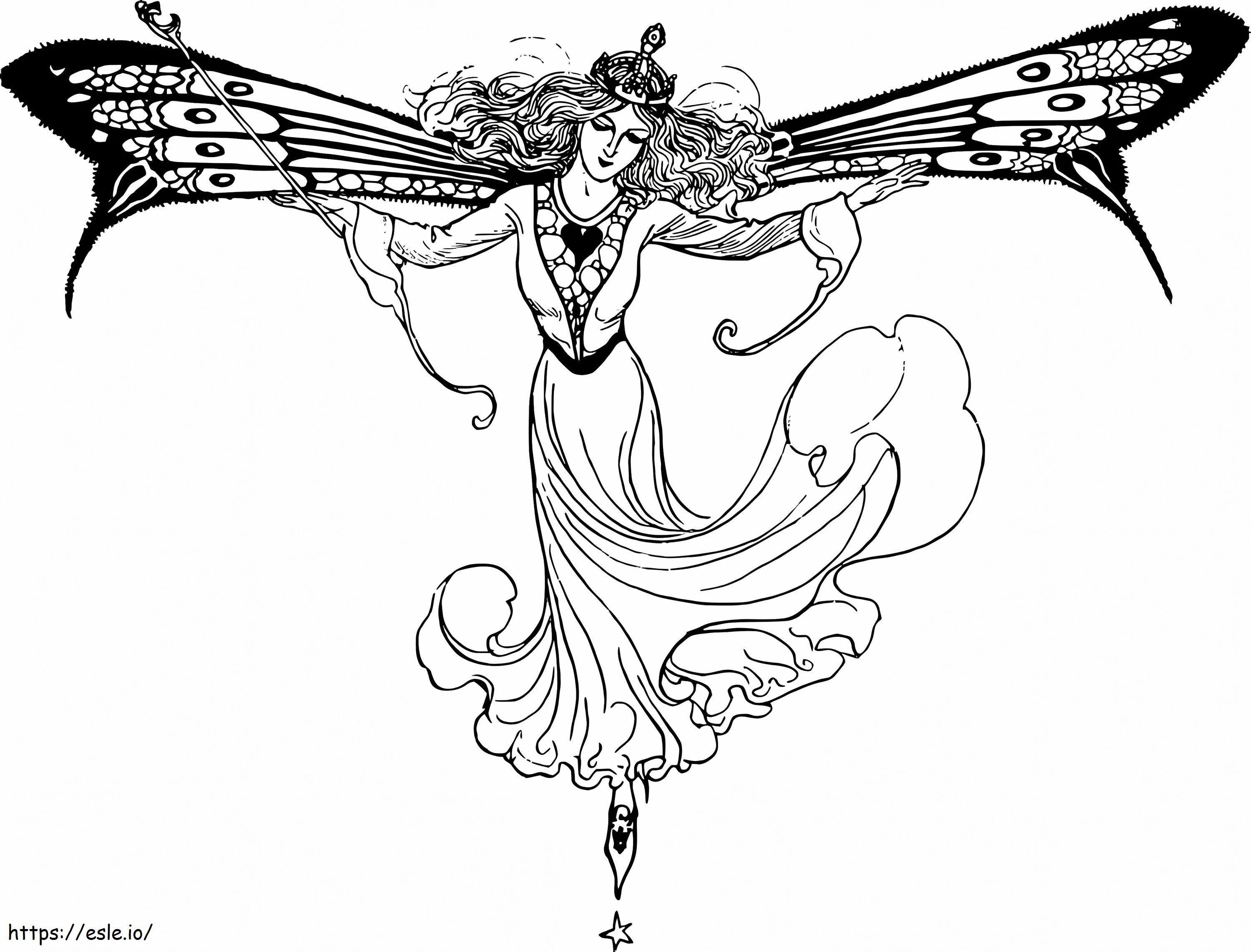 Vintage Fairy 5 coloring page