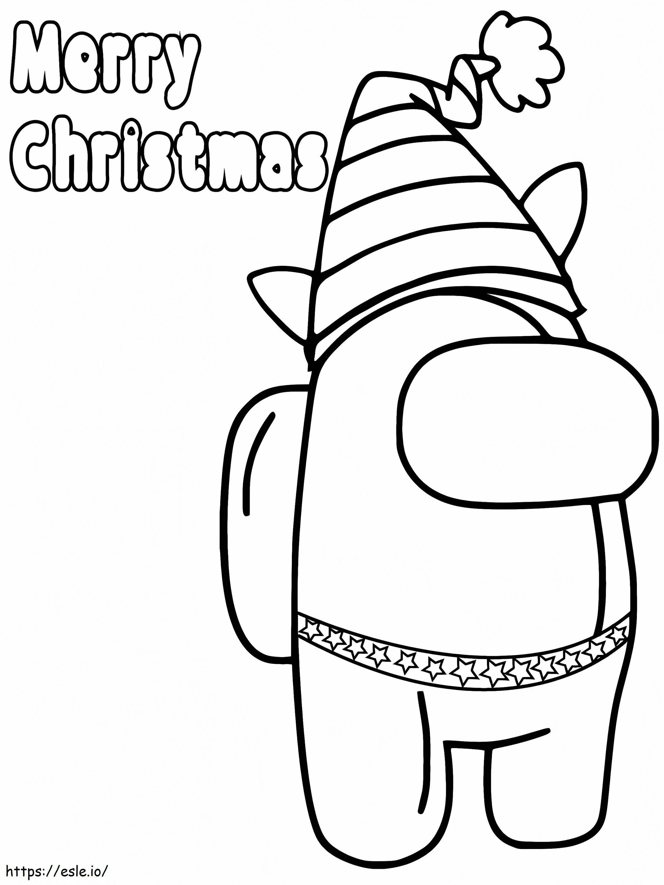 Among Us Merry Christmas Coloring Page 13 coloring page