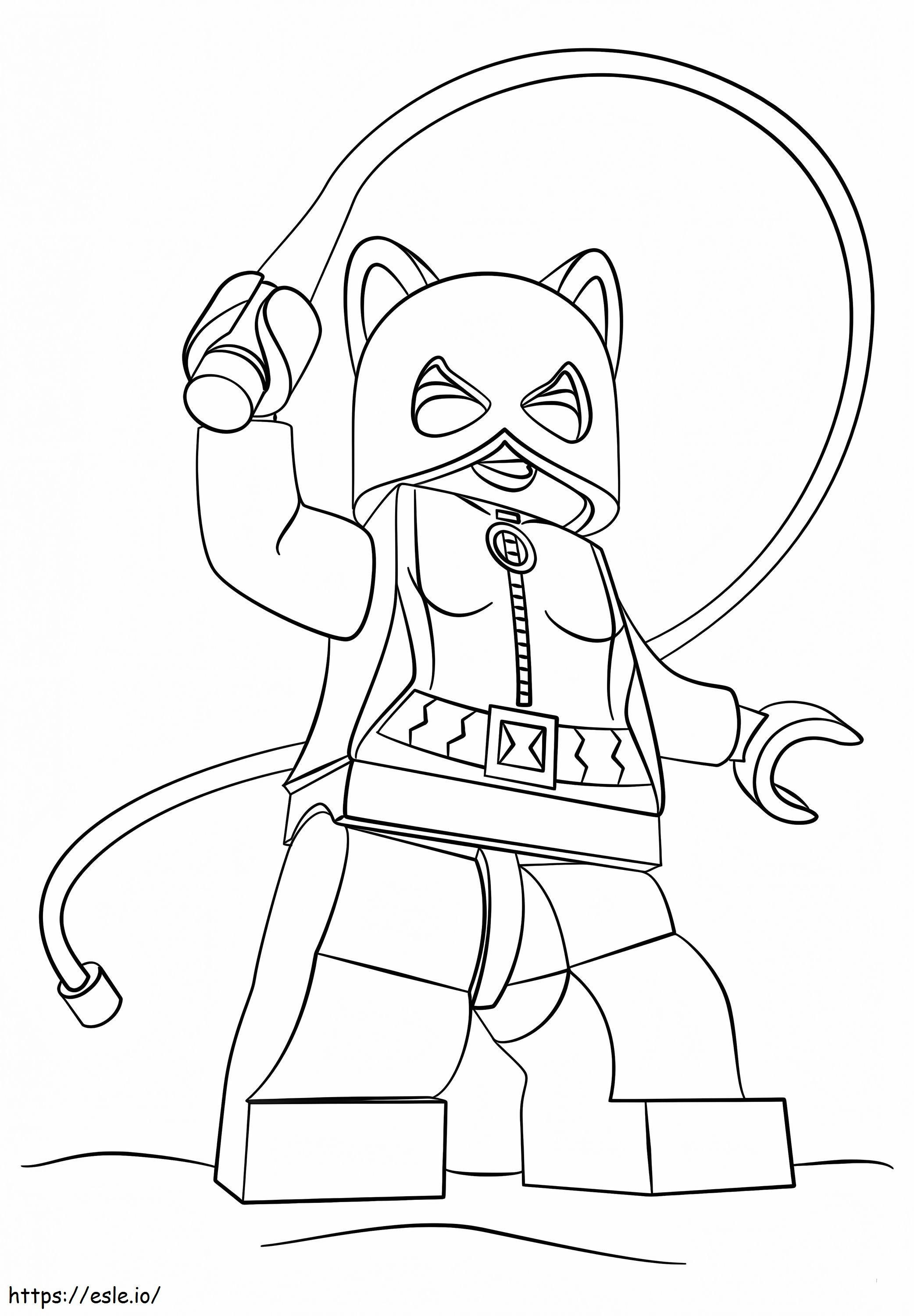 Lego Catwoman Free Printable Catwoman coloring page