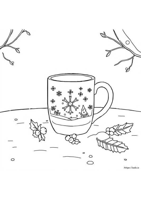 Winter Mug Coloring Page