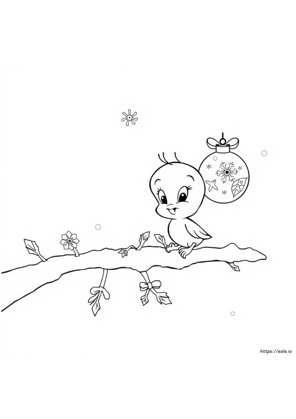 Tweety Bird Christmas Coloring Pages