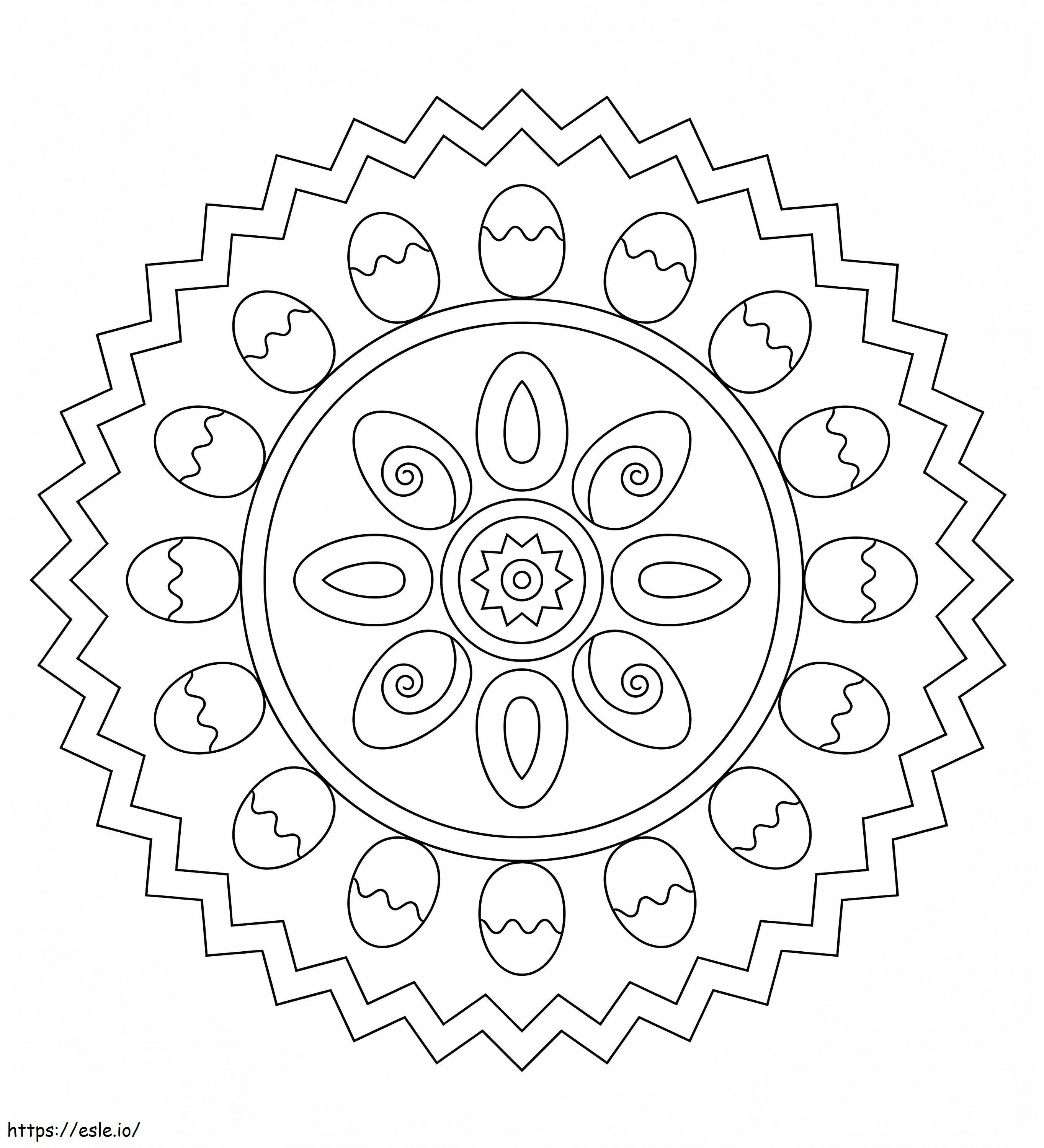 Nice Easter Mandala coloring page