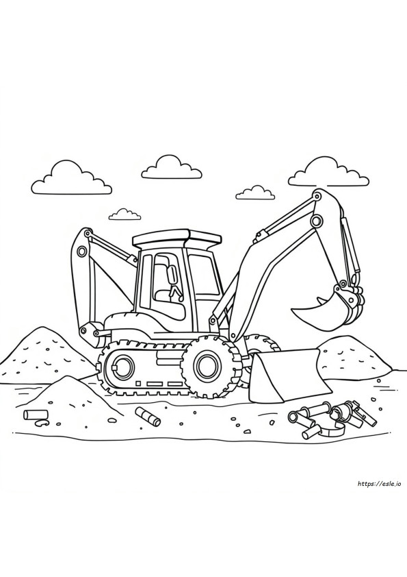 Graafmachine Kleurplaat