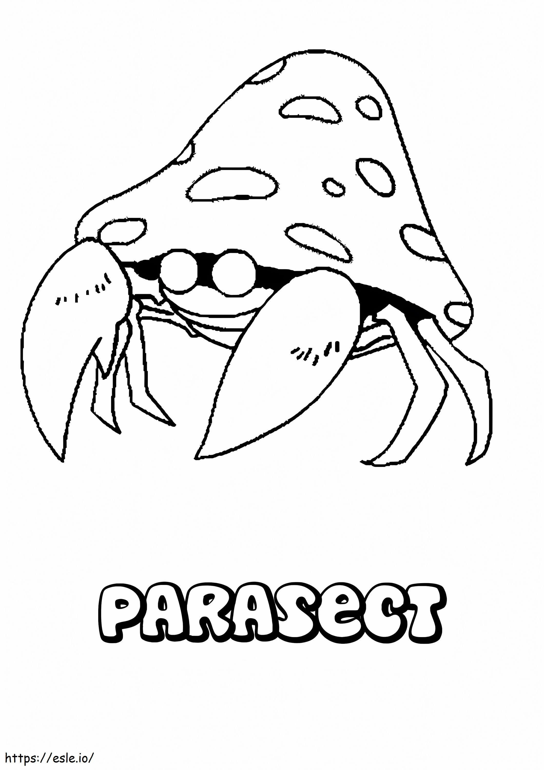 Gen 1 Parasect Pokemon coloring page