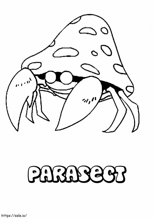 Gen 1 Parasect Pokemon coloring page
