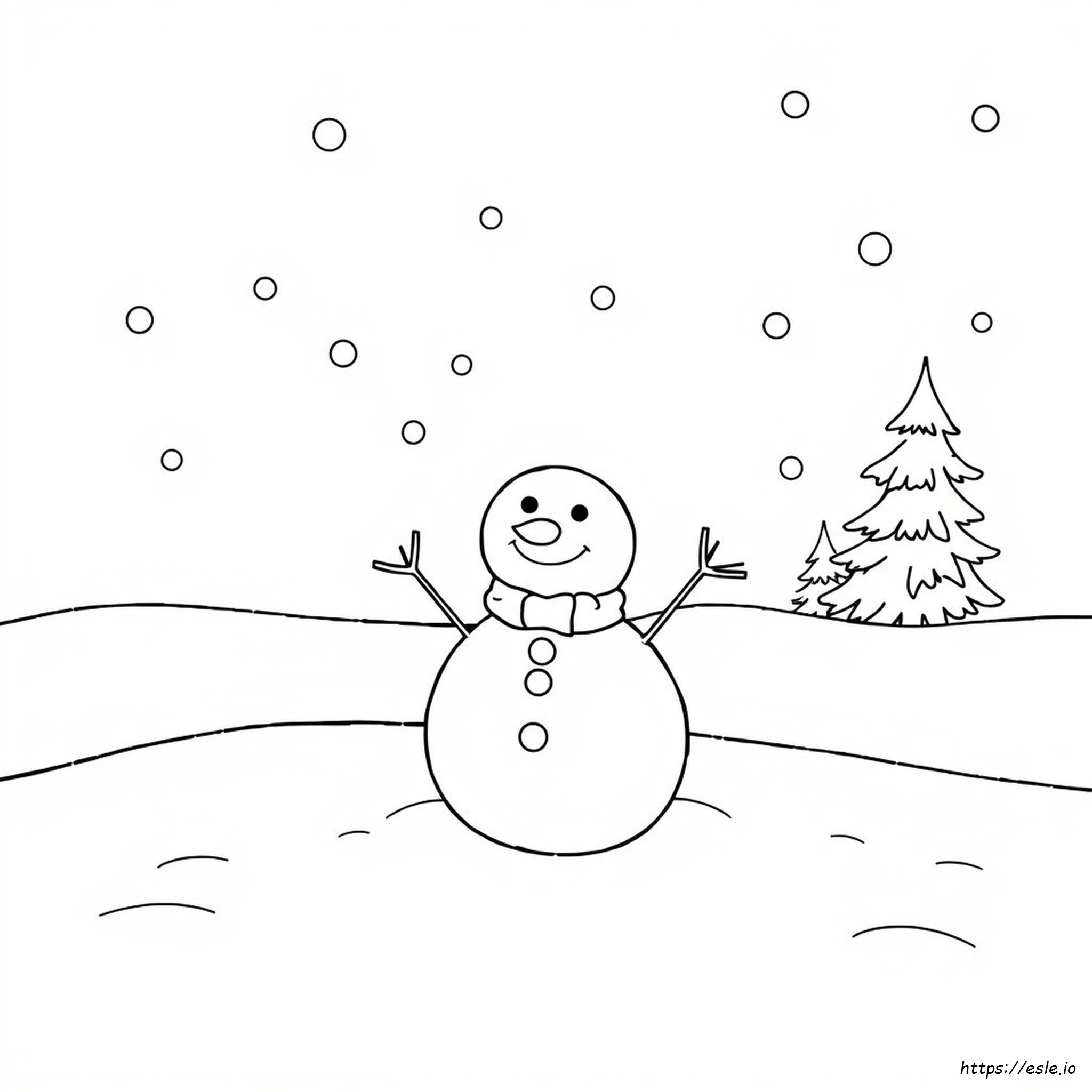 Snowman Printable Coloring Pages
