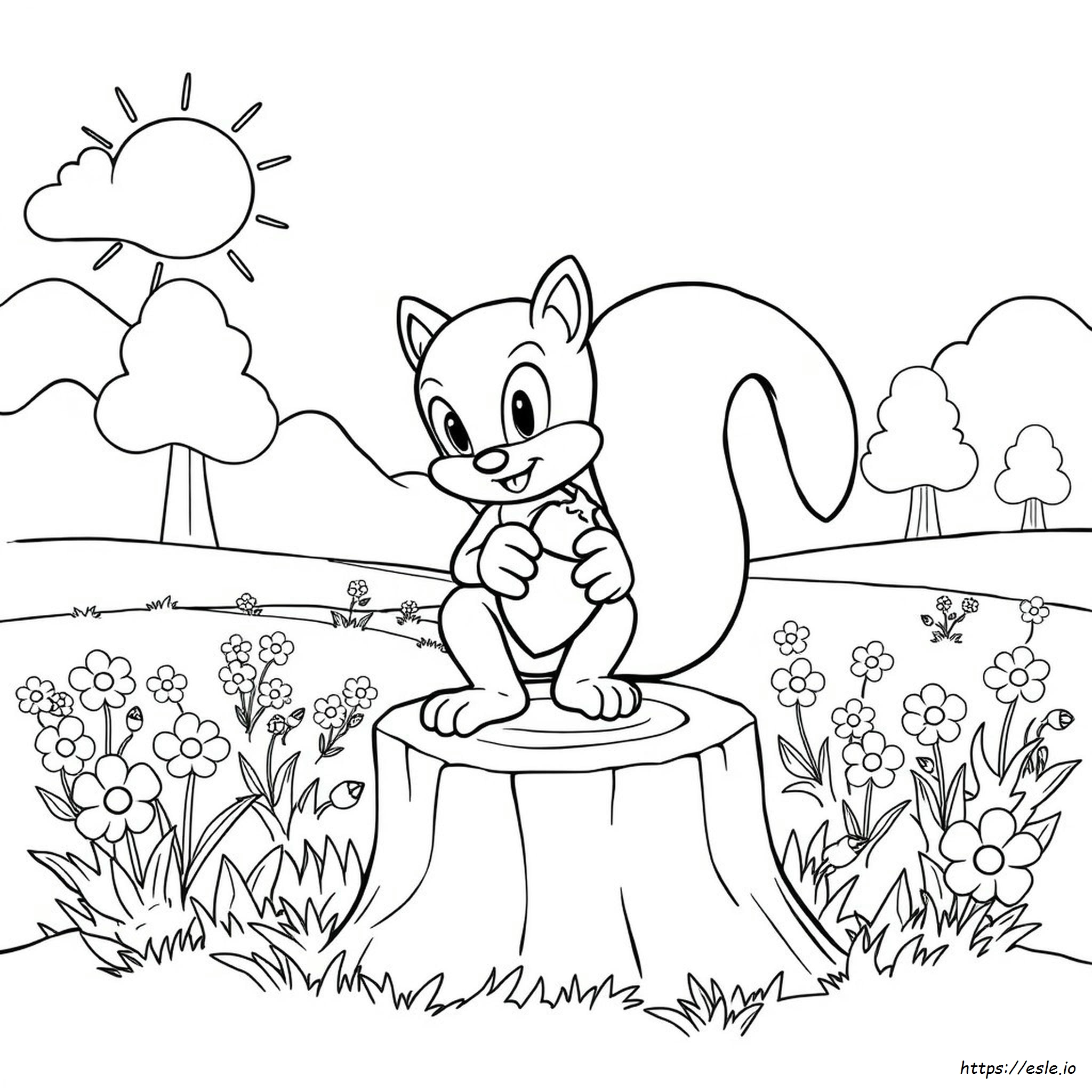 Página Para Colorear De Sonic