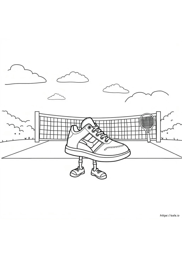 Tennis Shoe Coloring Page