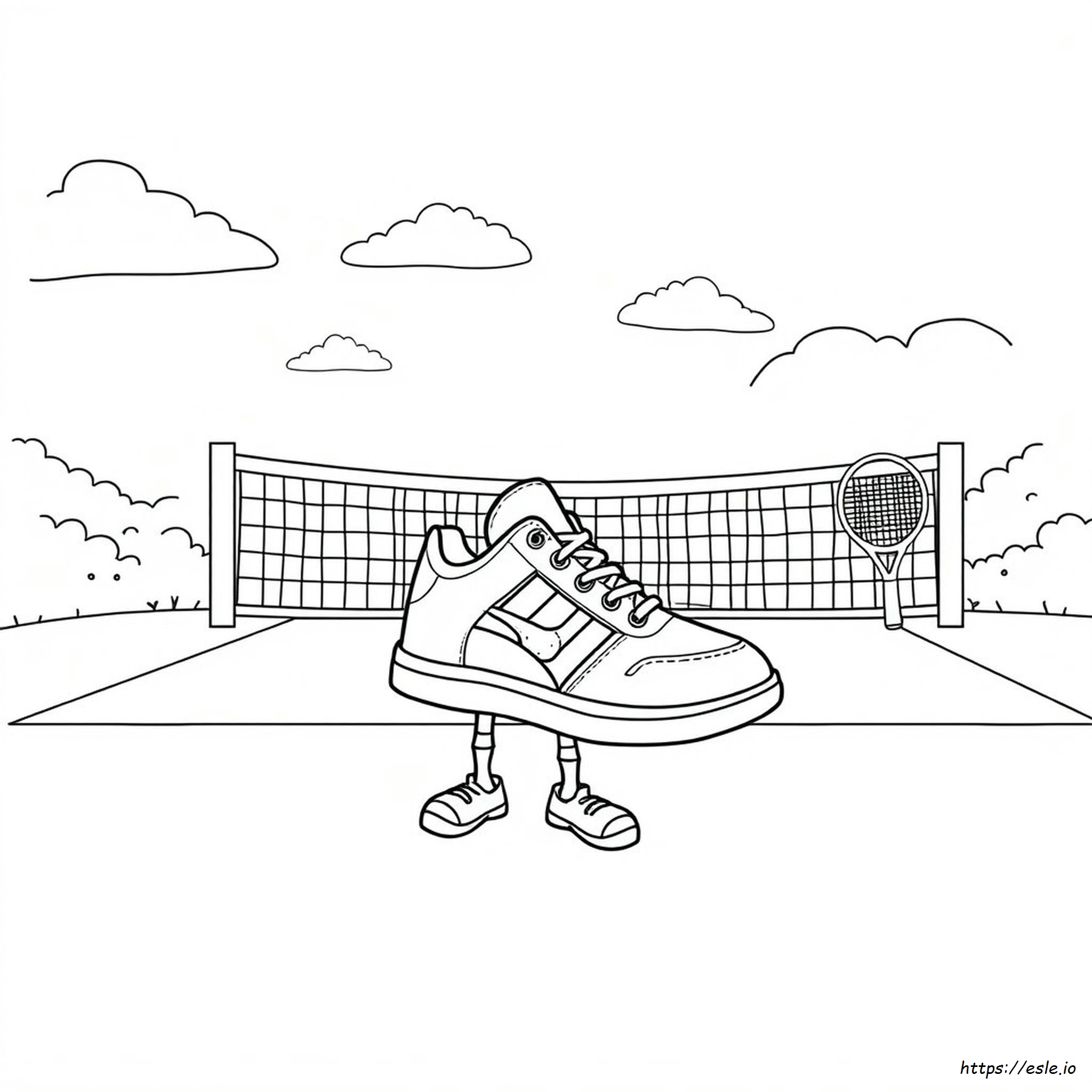 Tennis Shoe Coloring Page