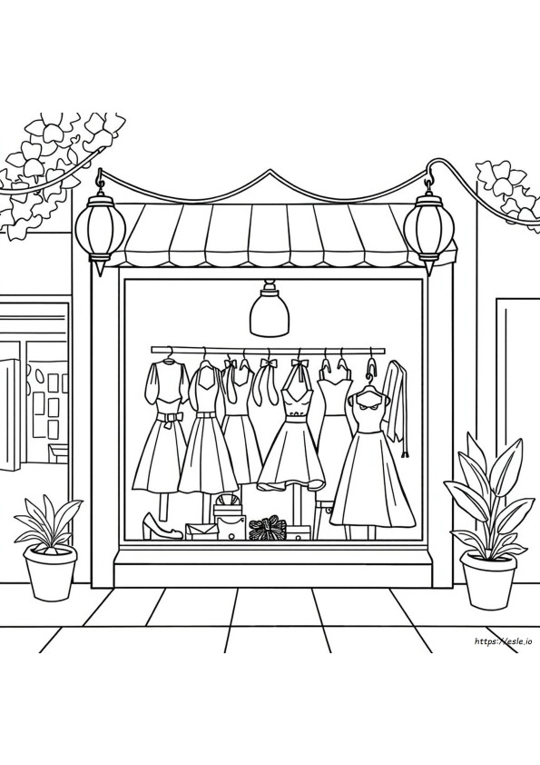 ブティック塗り絵のアイデア