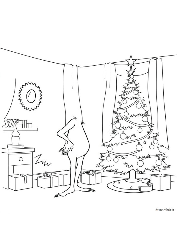 Coloriage Arbre Grinch
