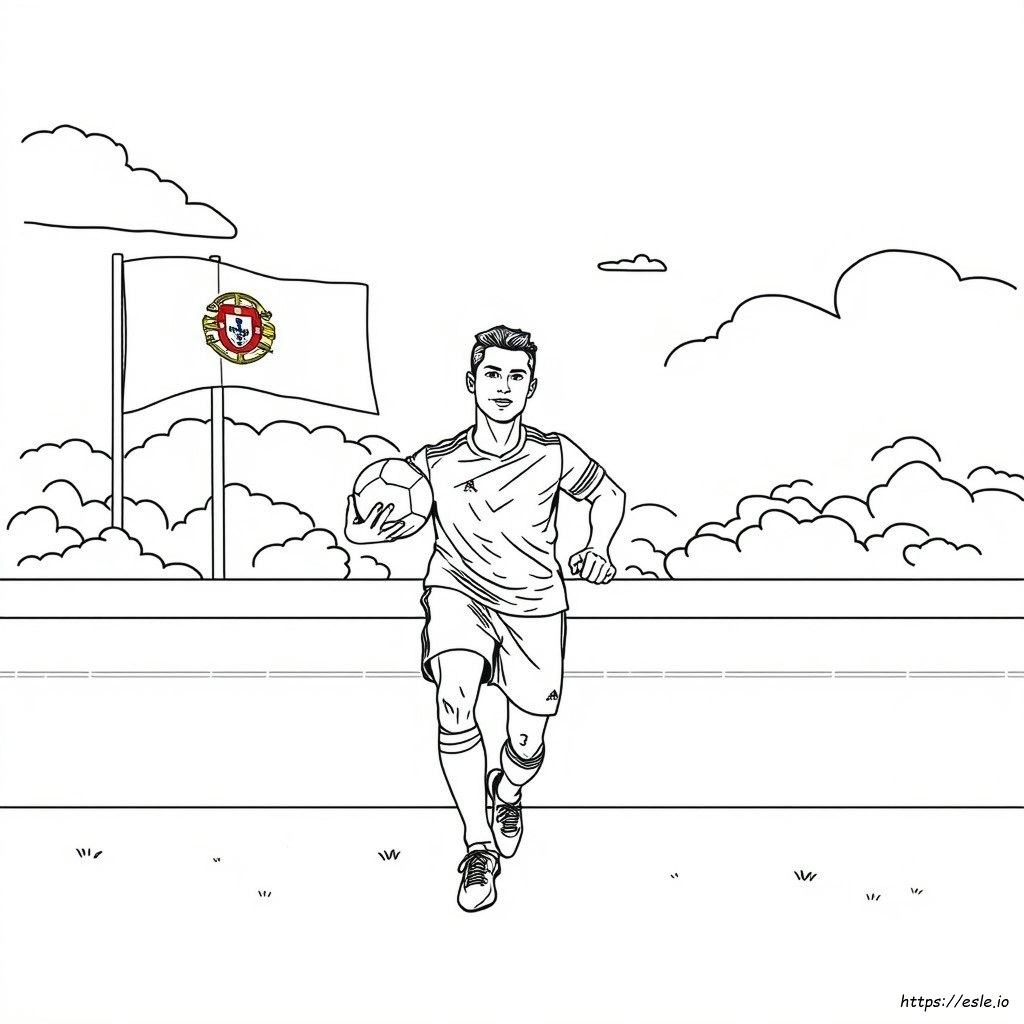 Portugal Ronaldo Coloring Pages Ronaldo De Colorat