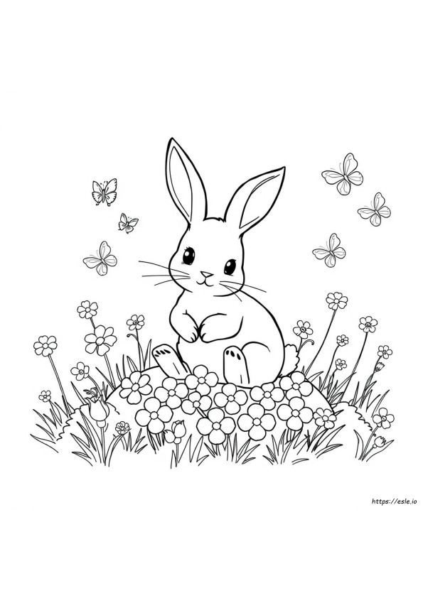 Small Bunny Coloring Pages