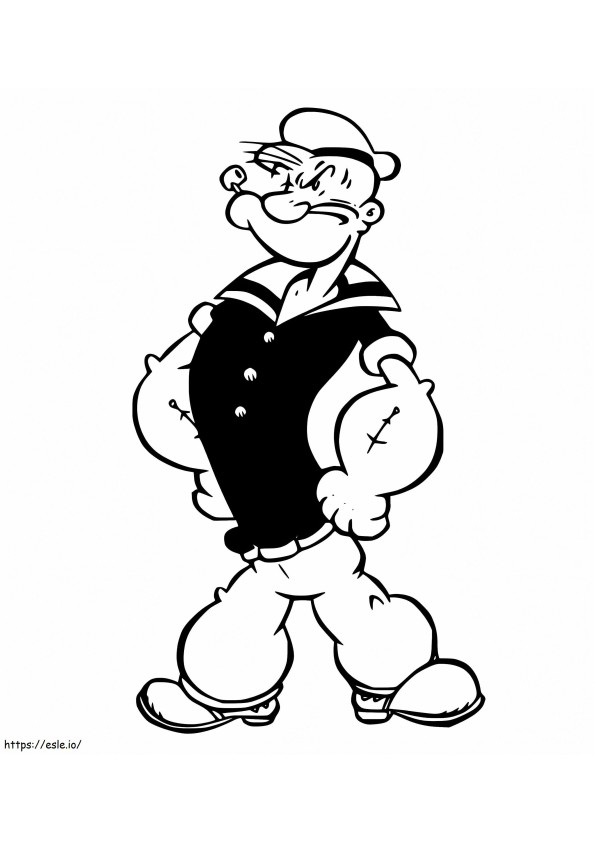 Cool Popeye coloring page