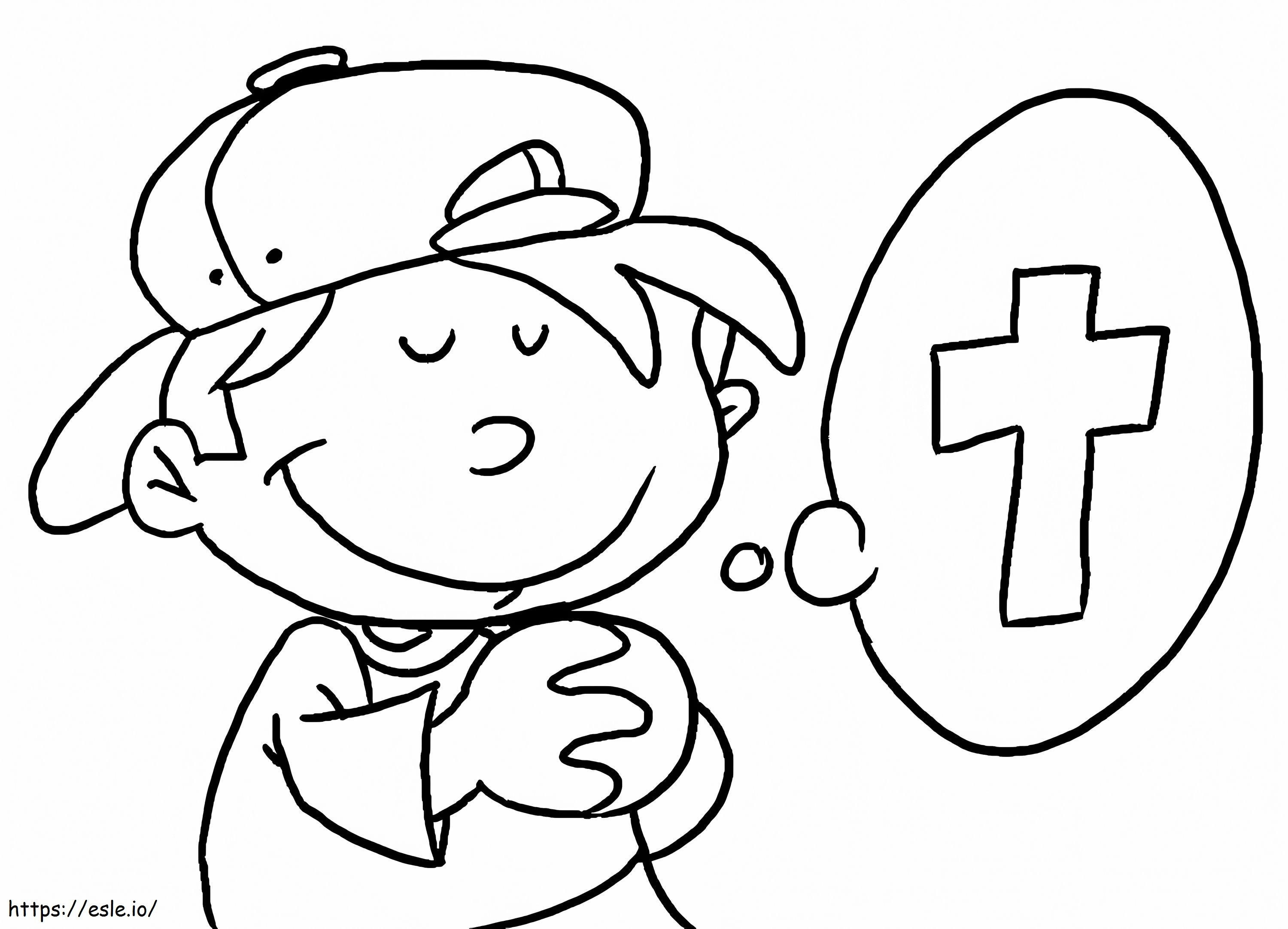Boy Prayer coloring page
