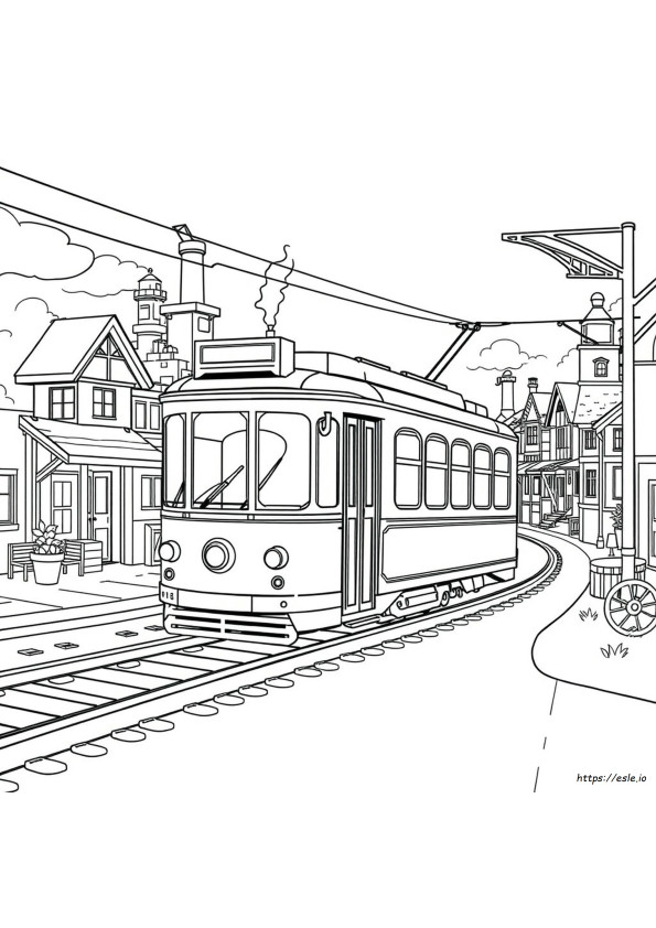 Tram Coloring Pages