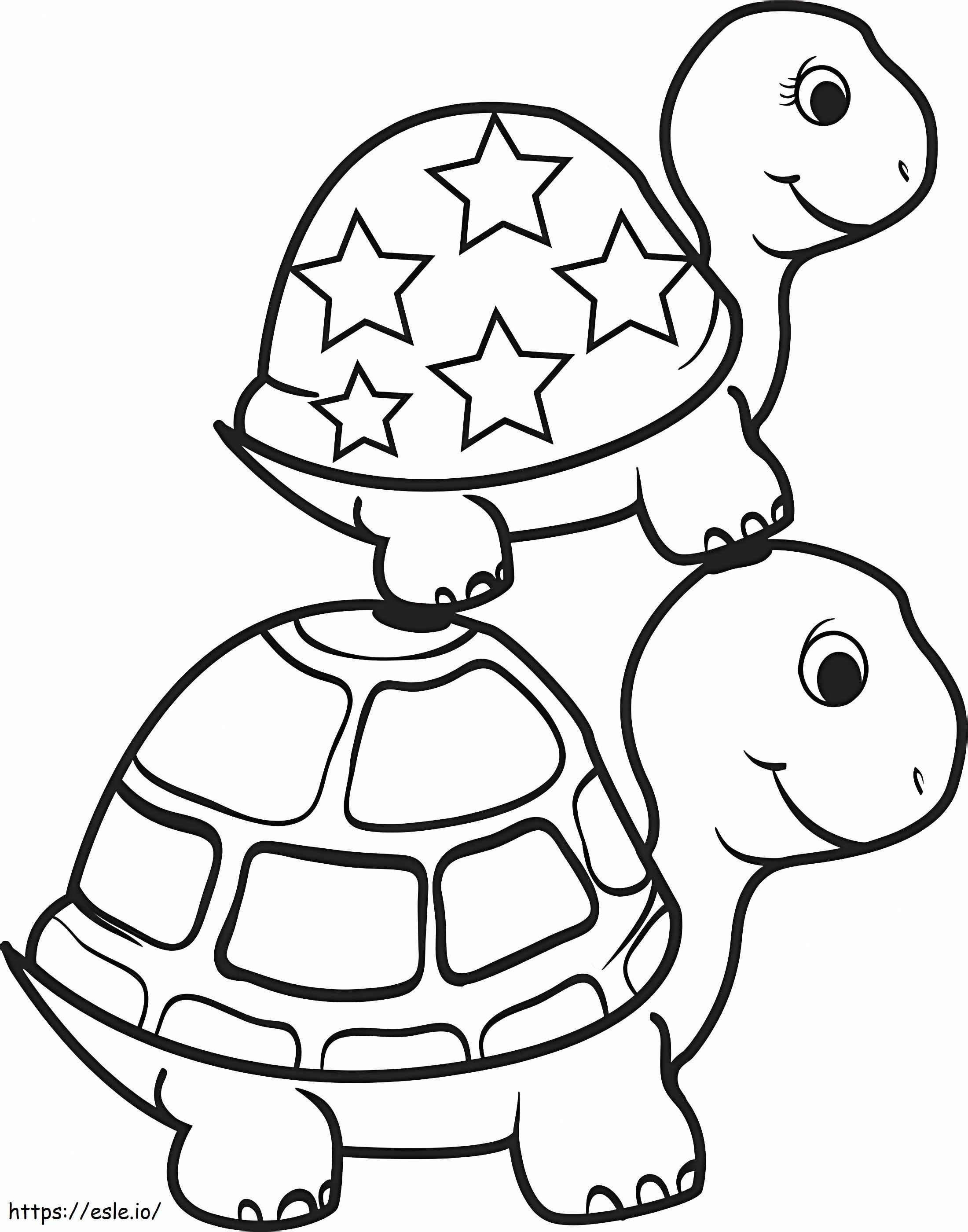 Two Turtle Brothers coloring page