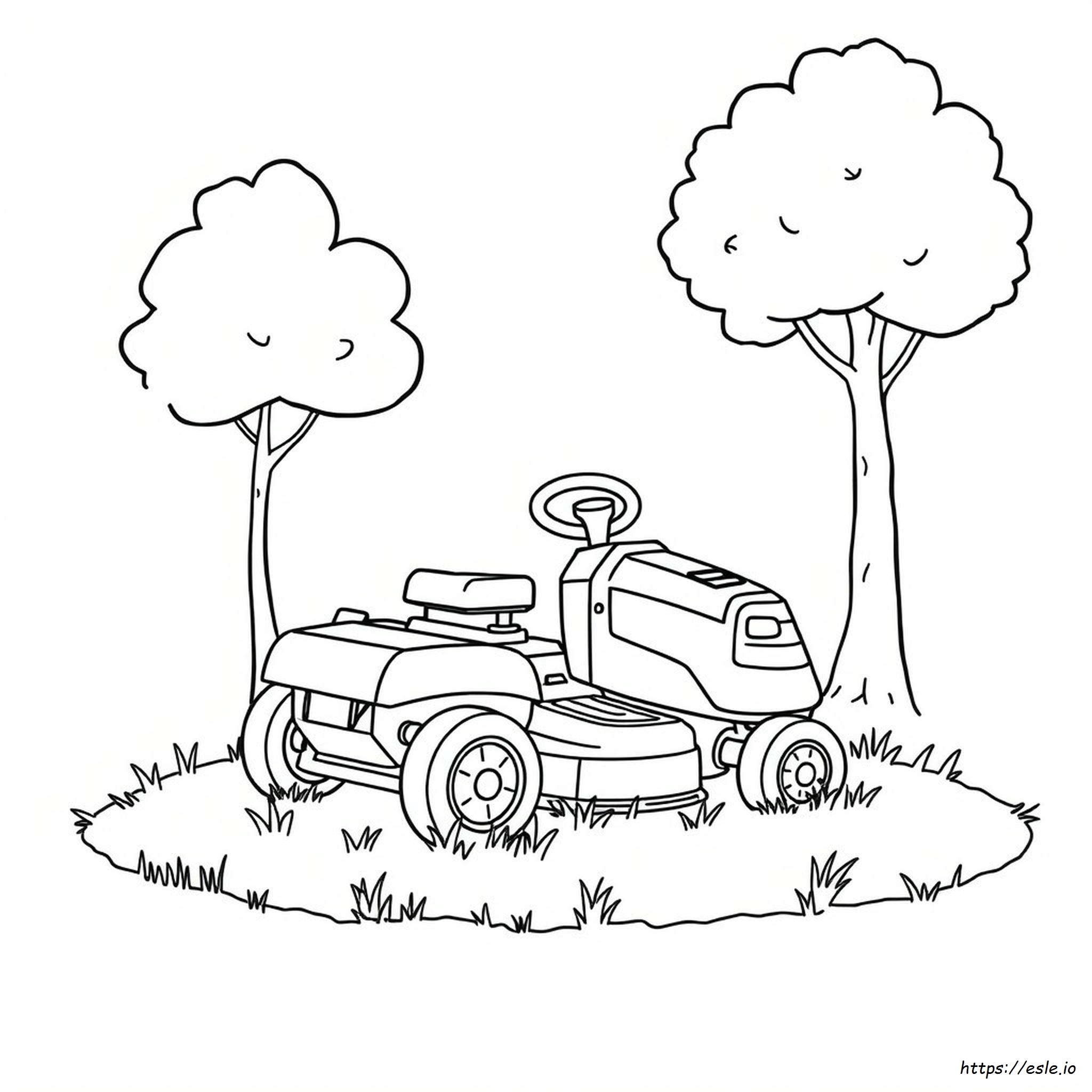 Lawn Mower Colouring In