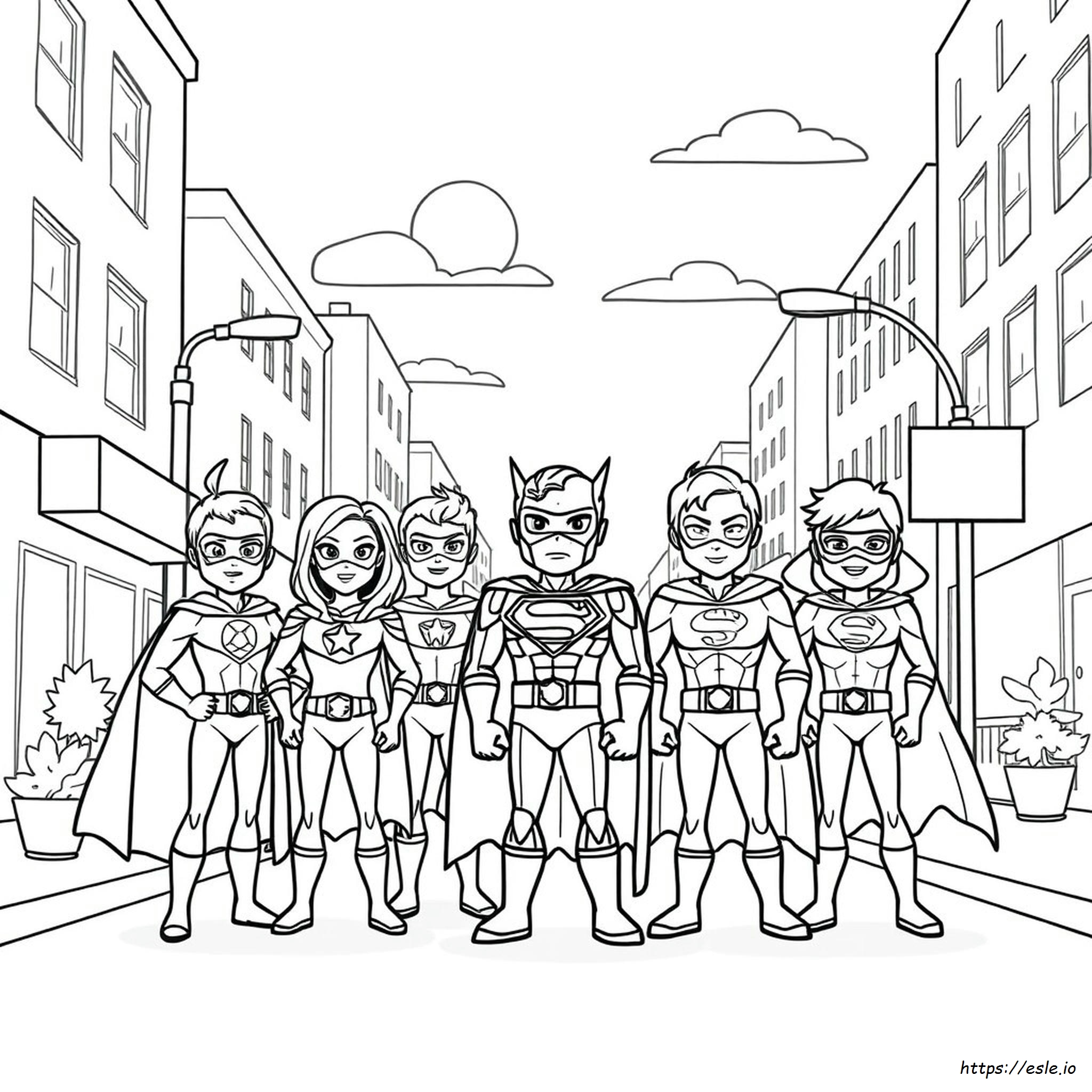 Superhero Coloring Pages For Kindergarten