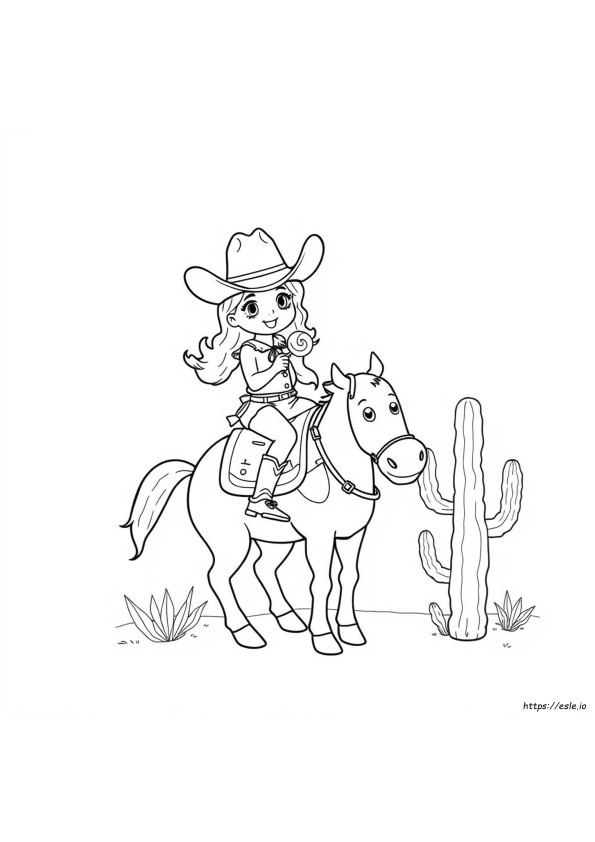 Preppy Cowgirl Ausmalbilder