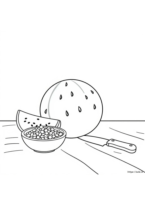 Picture Of Watermelon For Colouring