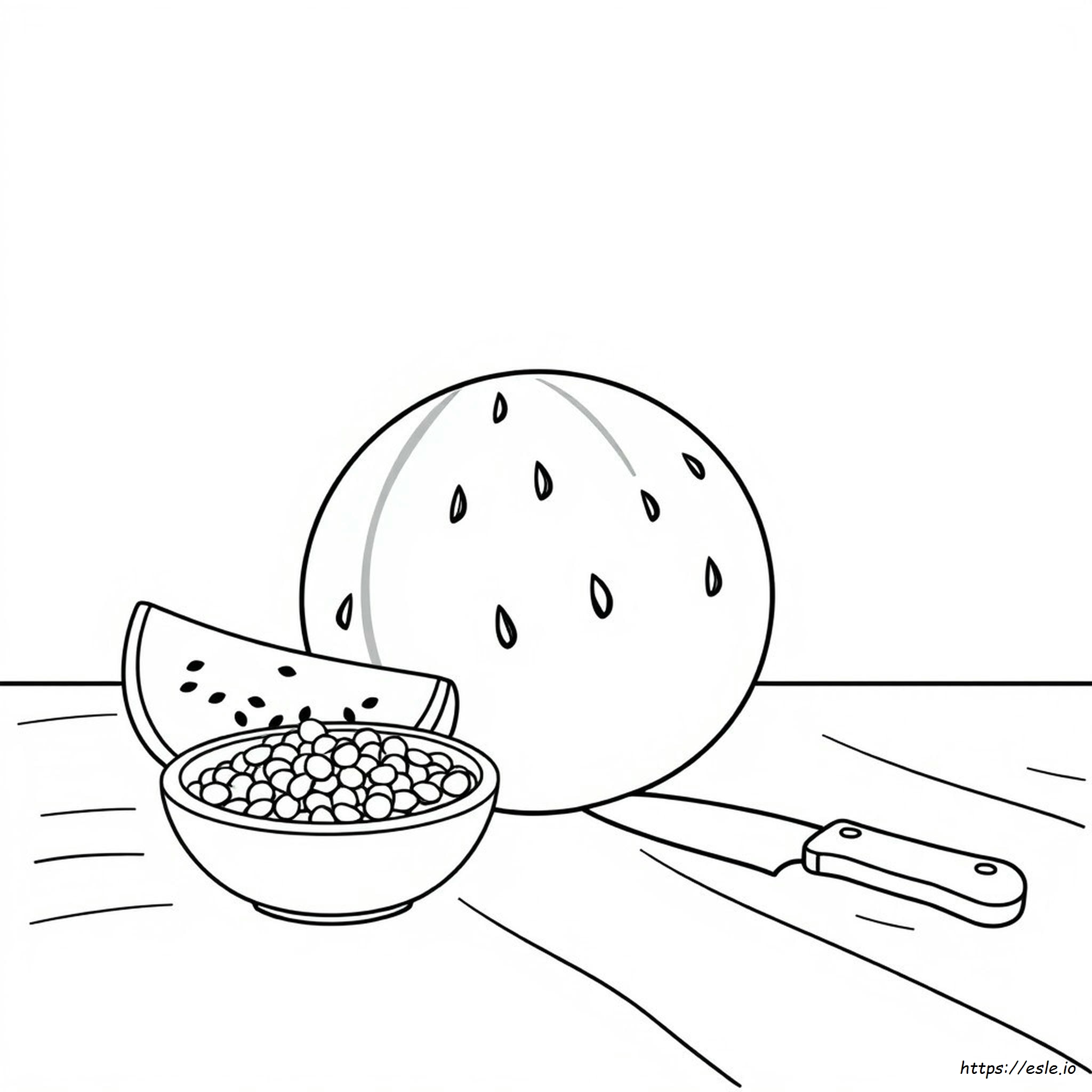 Picture Of Watermelon For Colouring