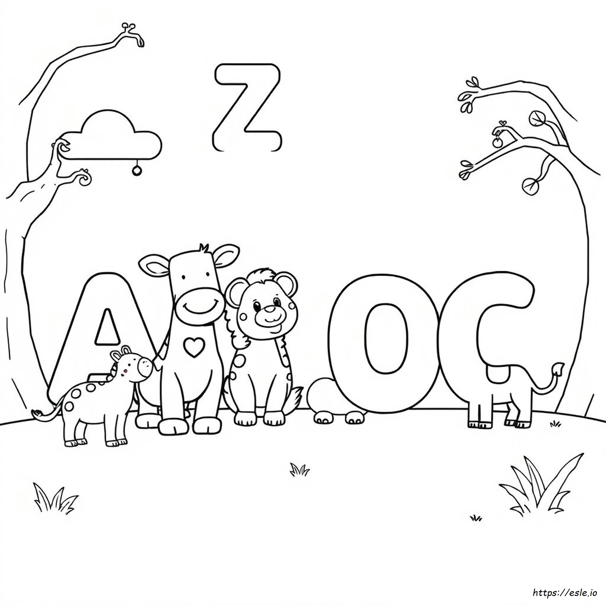 Zoo Phonics Coloring Pages