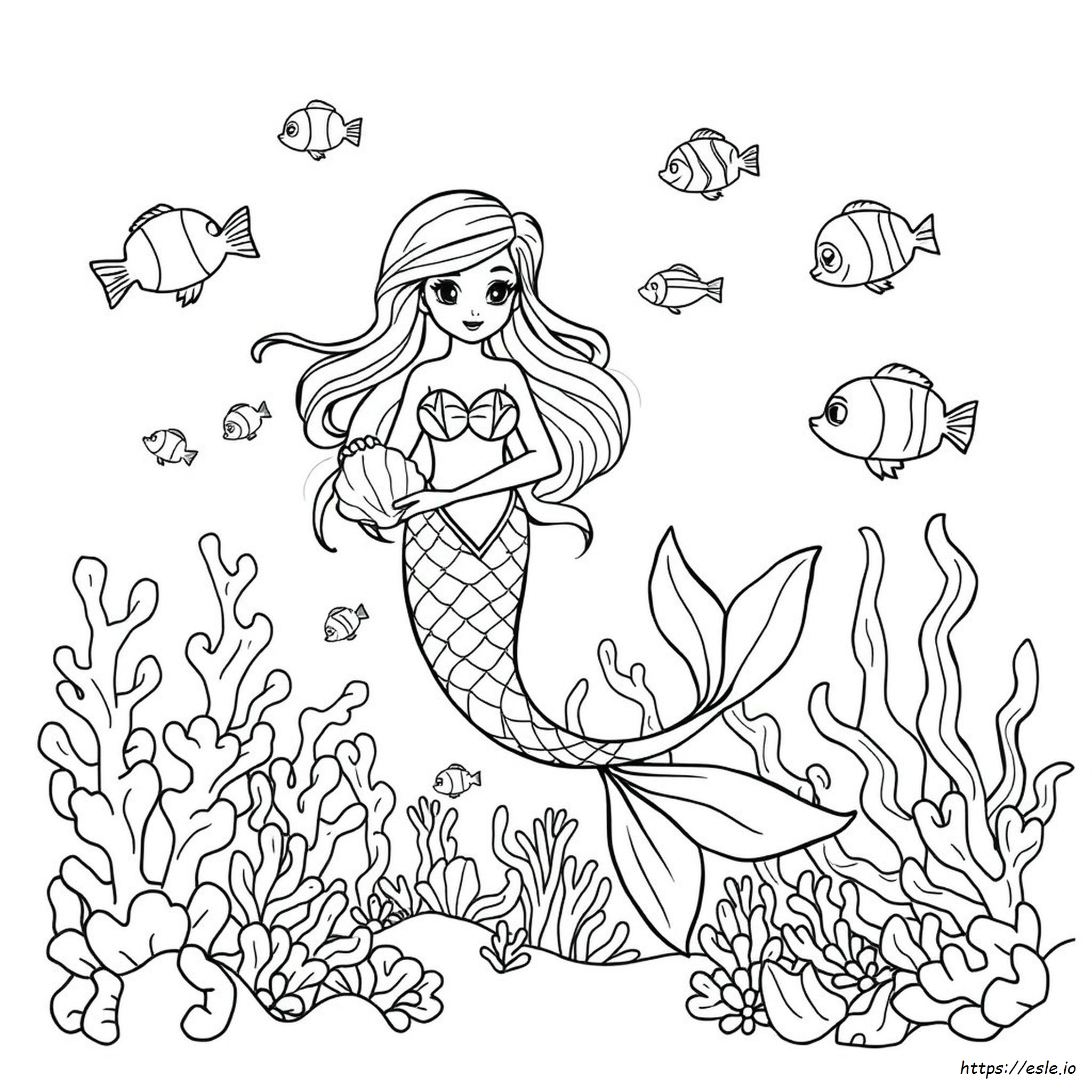 Mermaid Coloring Book Pages