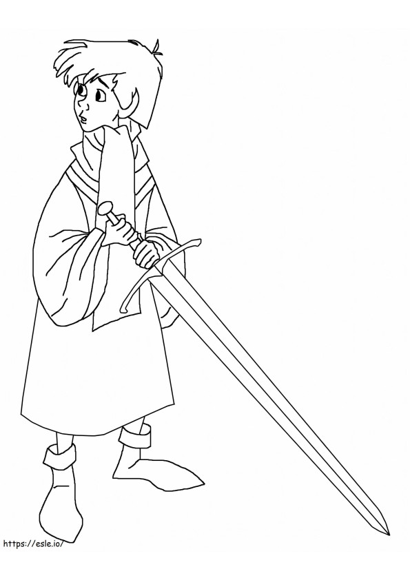 The Sword In The Stone Printable coloring page