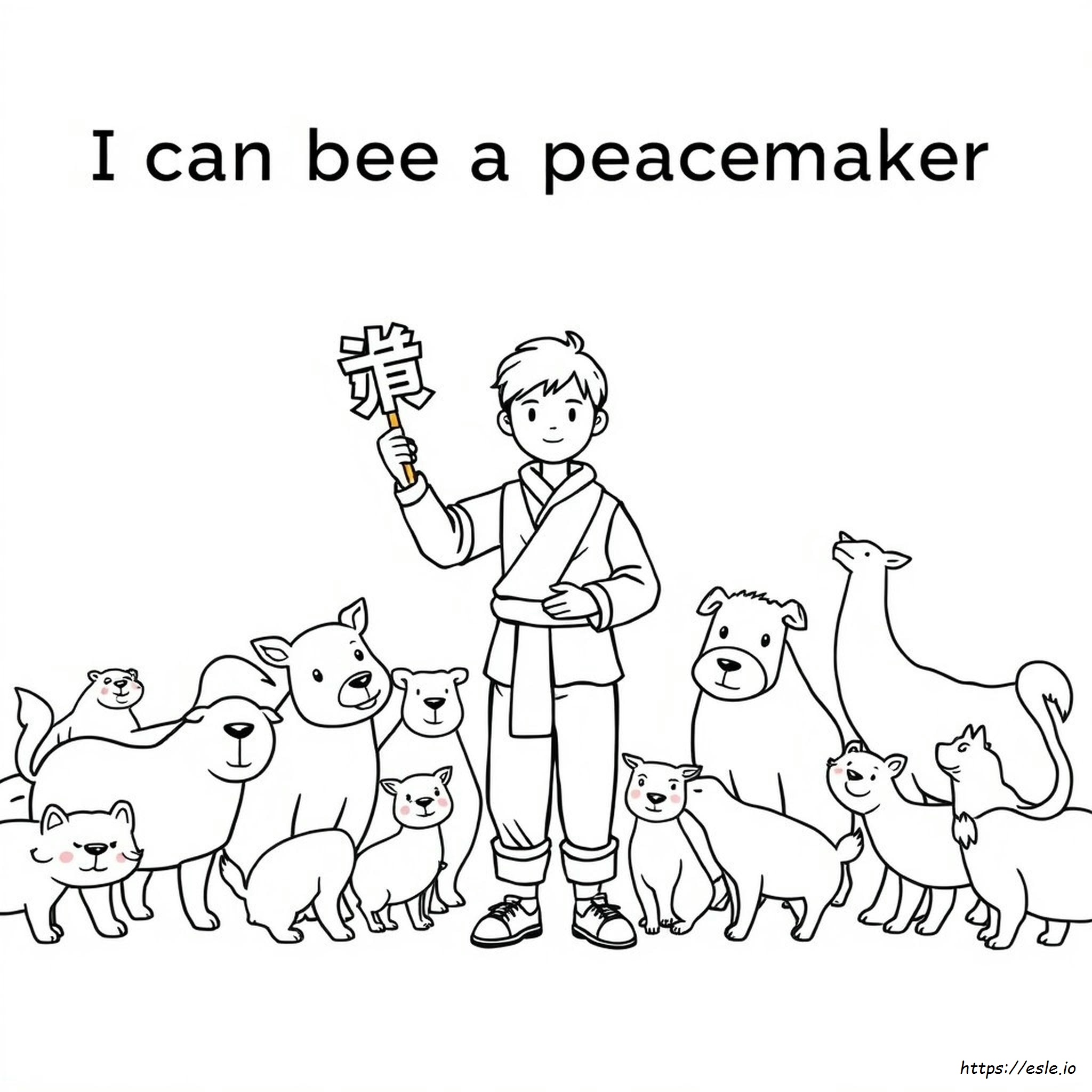 I Can Be A Peacemaker Coloring Page