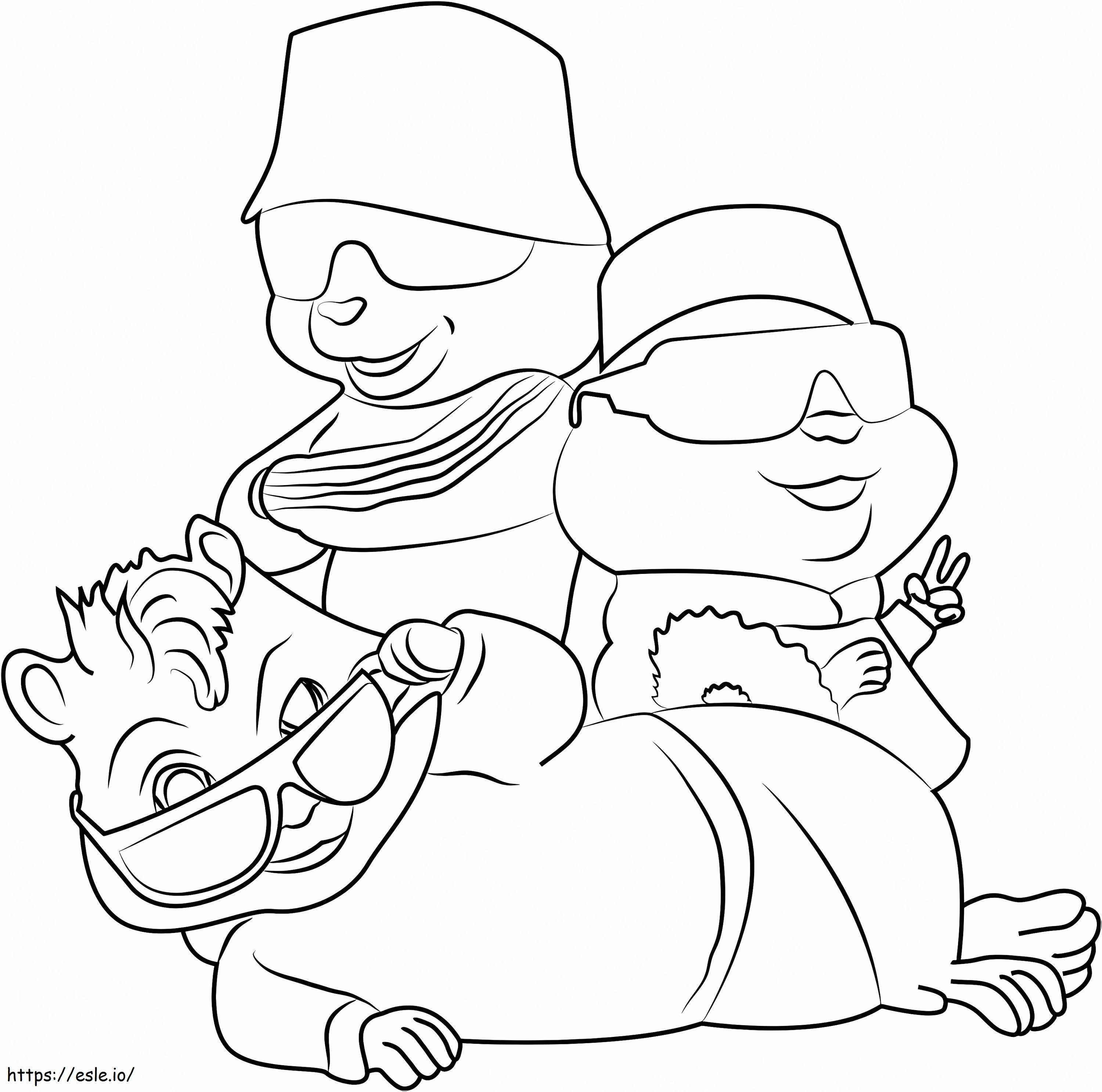 The Squeakquel A4 coloring page