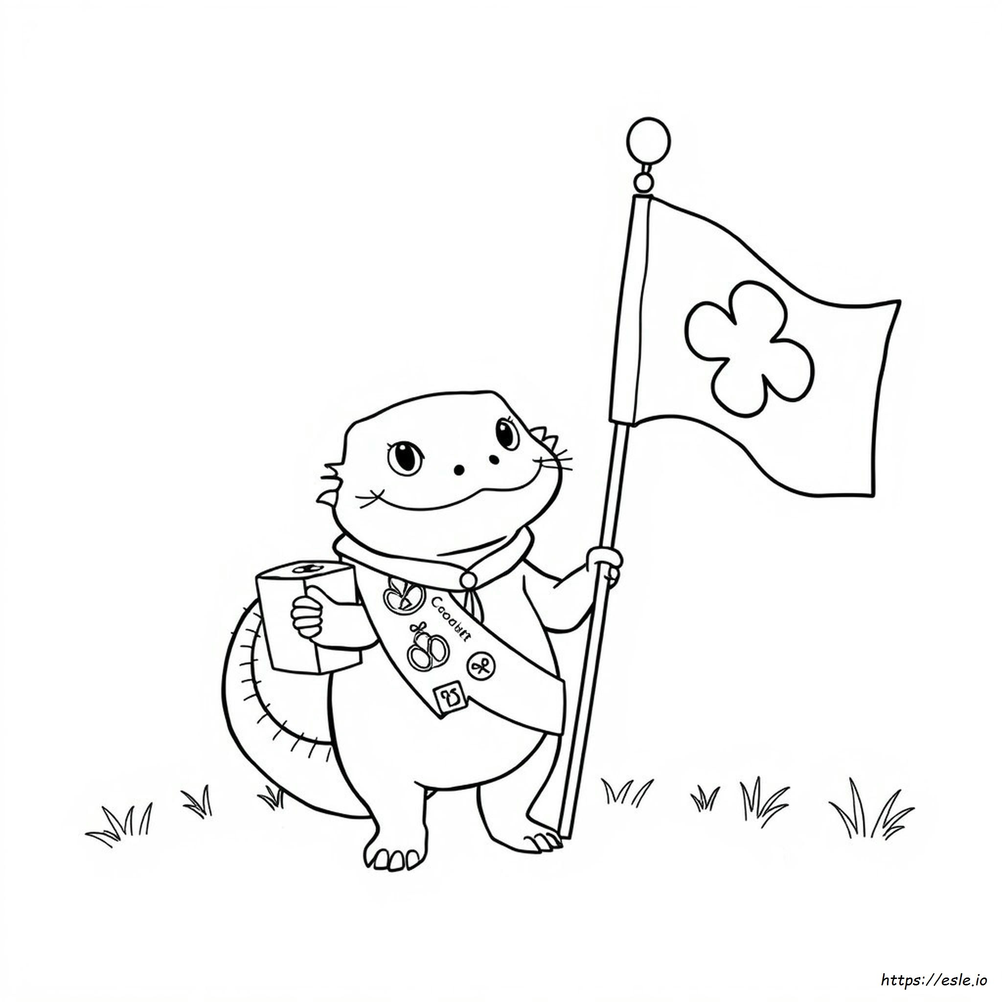 Girl Scout Axolotl Coloring Page
