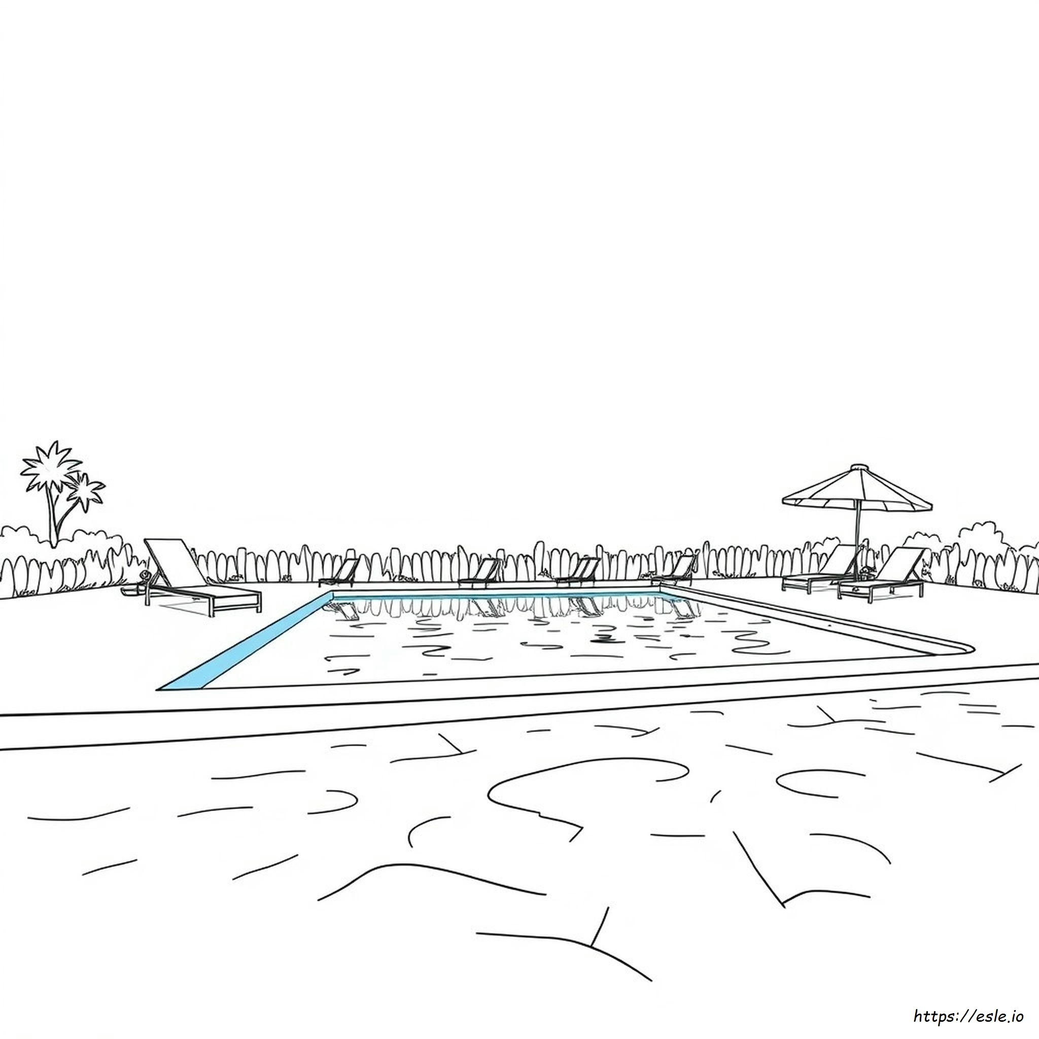 Swimming Pool Colouring Pages