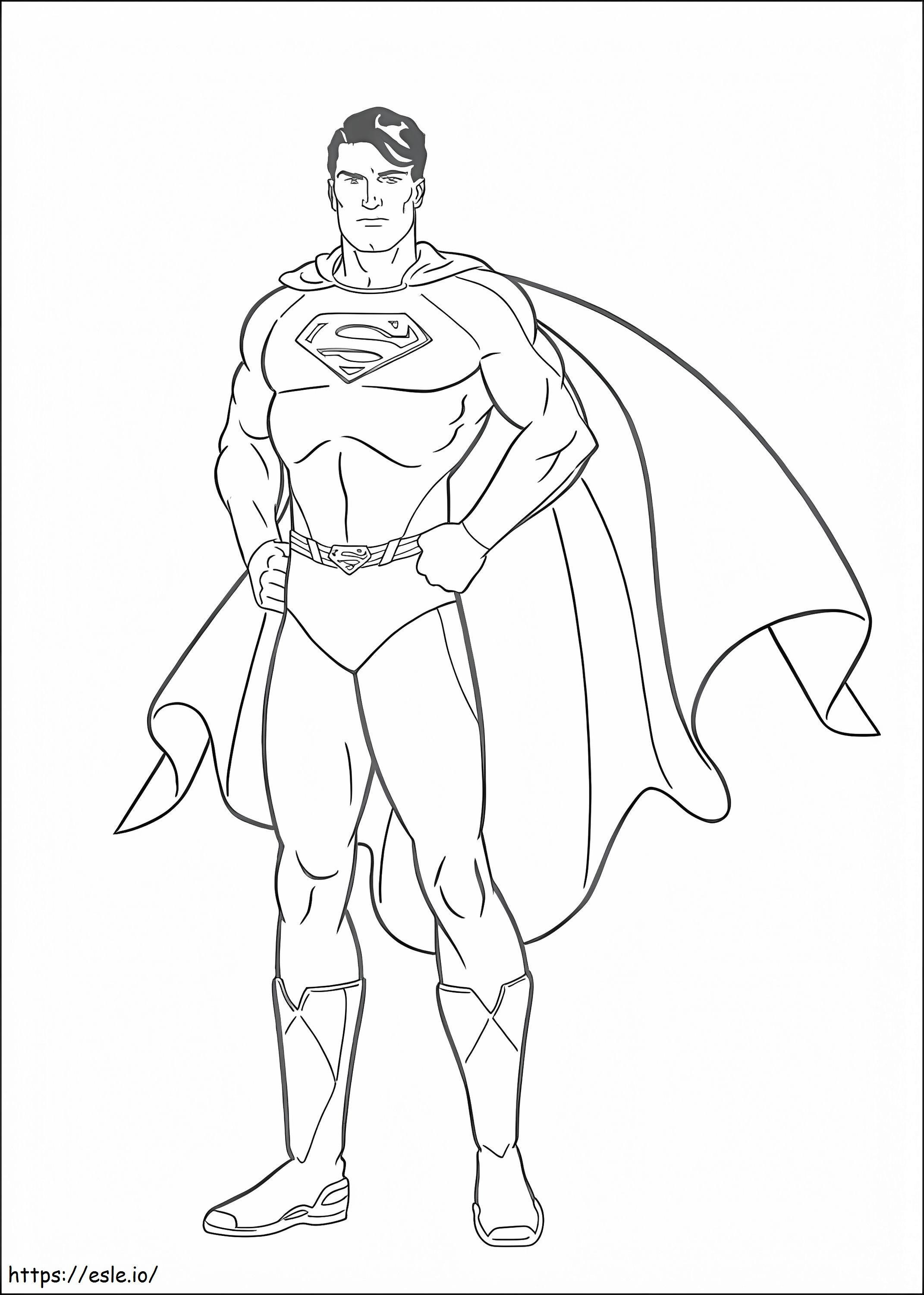 シンプルなスーパーマン ぬりえ - 塗り絵